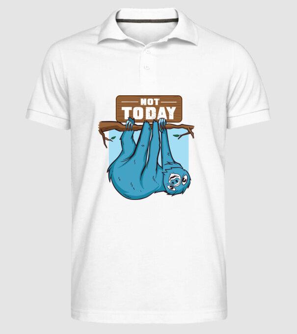 Not today Leneș model alb pe tricou