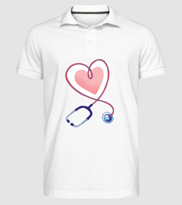Soră Asistentă Stetoscop model alb pe tricou
