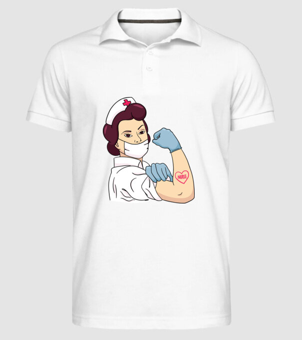 Soră Asistentă model alb pe tricou