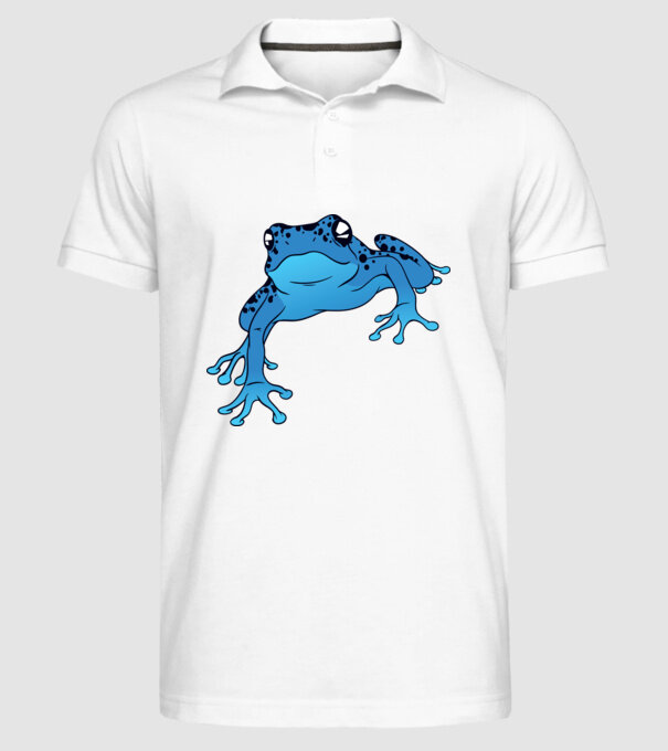 Broască otrăvitoare model alb pe tricou