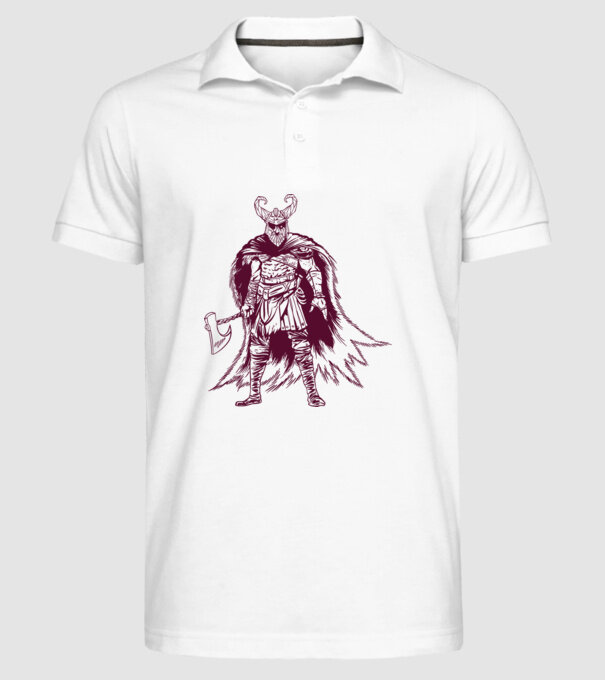 Războinic Odin Viking model alb pe tricou