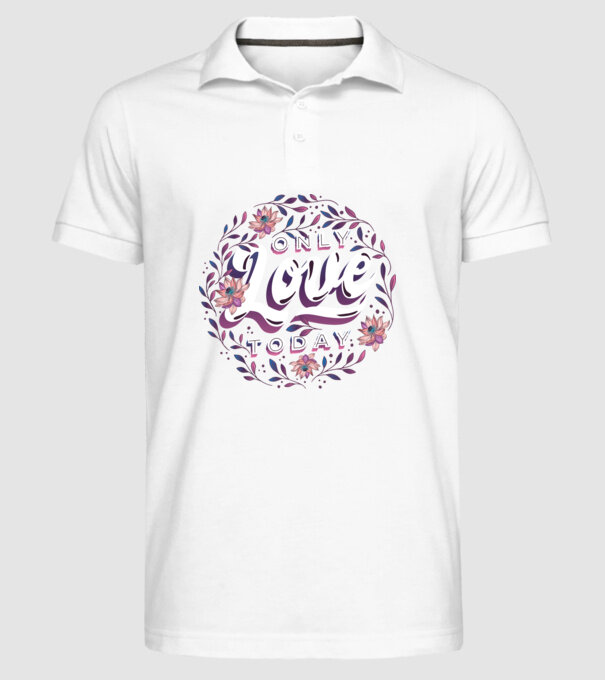 'Only Love Today tricou pentru Valentine''s Day' model alb pe tricou