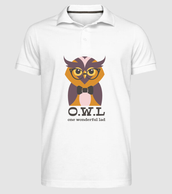 OWL - One wonderful Lad model alb pe tricou