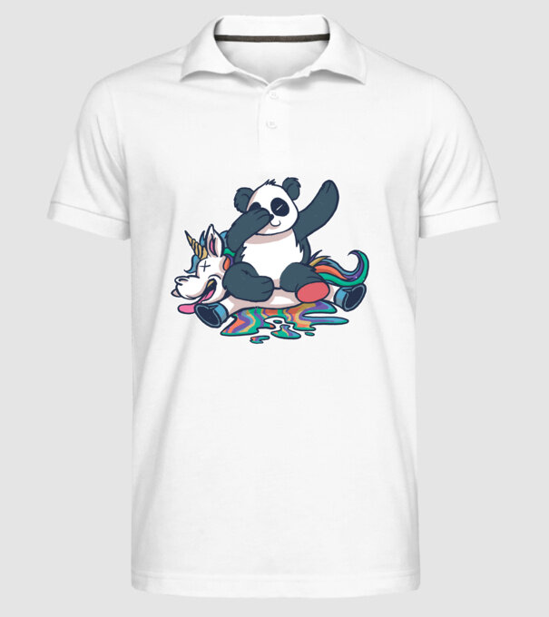 Panda DAB Unicorn model alb pe tricou