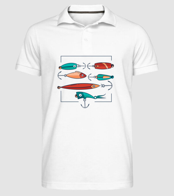 Pescuit la trena Momeli model alb pe tricou