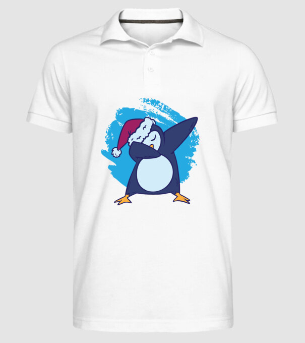 Pinguin DAB model alb pe tricou