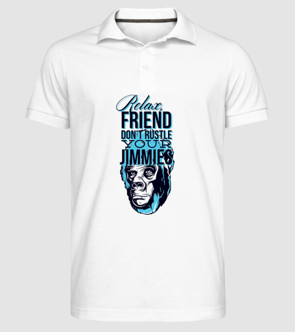 Relax Friend model alb pe tricou