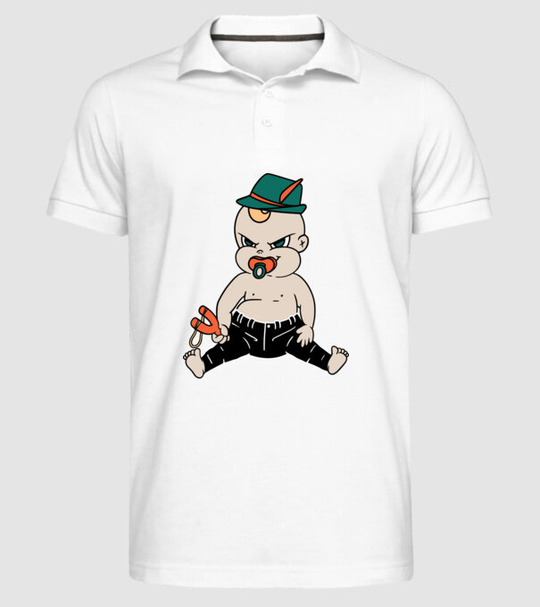 Bebe neastâmpărat model alb pe tricou
