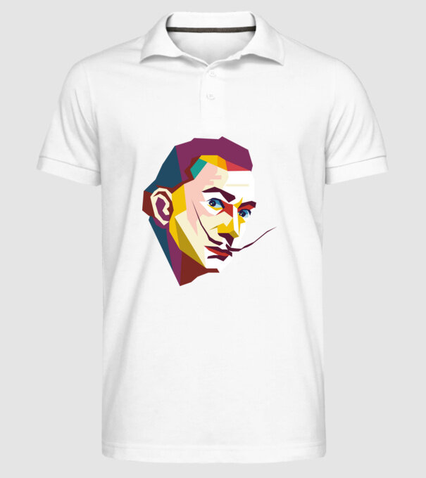 Salvador Dali abstract model alb pe tricou