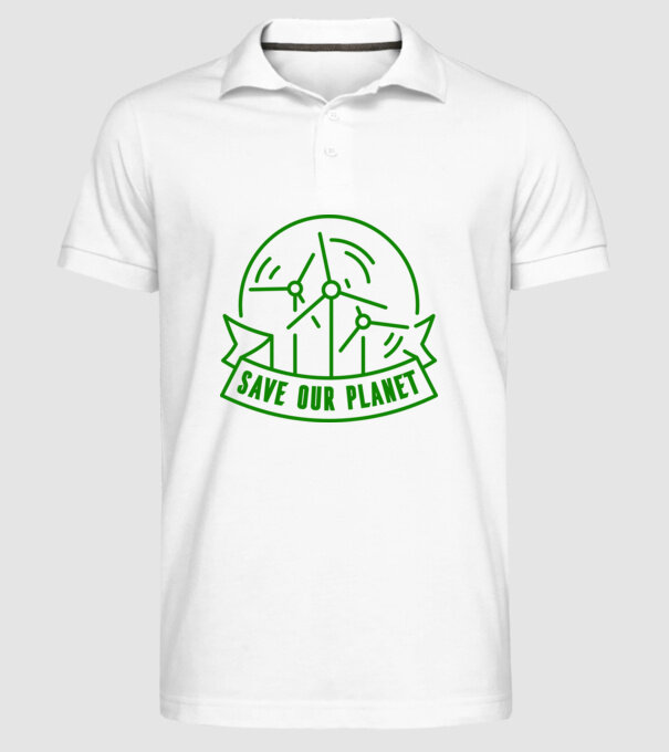 Save Our Planet - Ziua Pământului model alb pe tricou