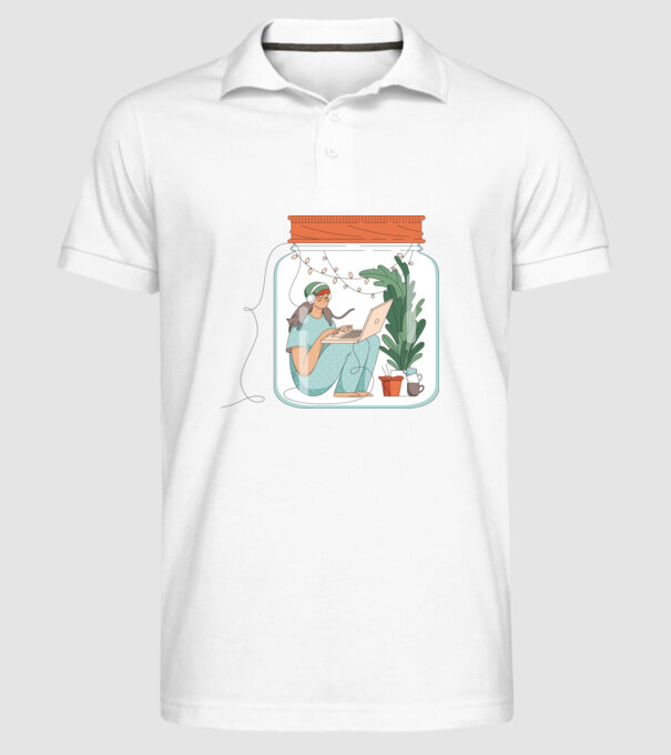 Fată Social Distancing model alb pe tricou