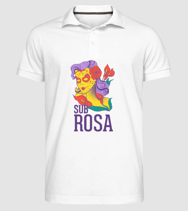 Sub Rosa model alb pe tricou