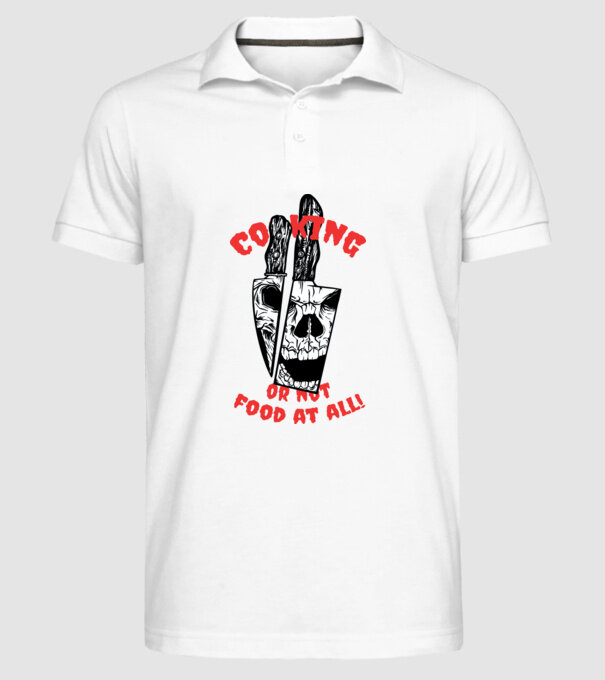 Cuțite de bucătar model alb pe tricou