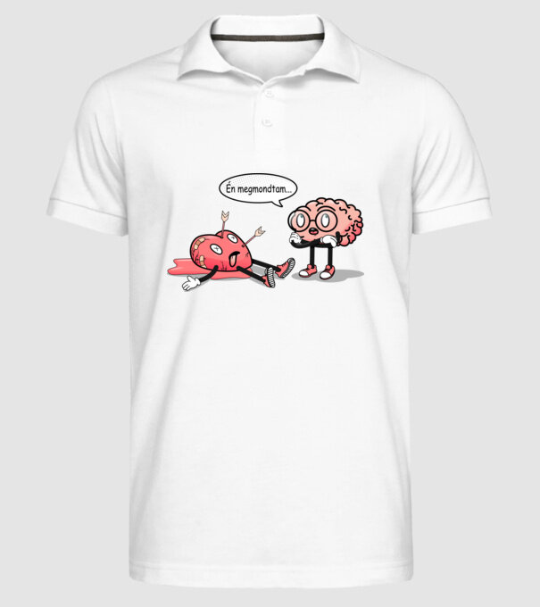 Inimă frântă - Terapie creier vs inimă model alb pe tricou