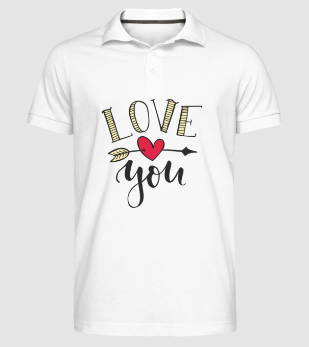 'Te iubesc tricou pentru Valentine''s Day' model alb pe tricou