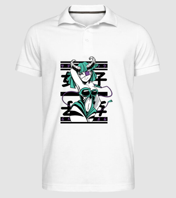 Fată sexy Anime model alb pe tricou