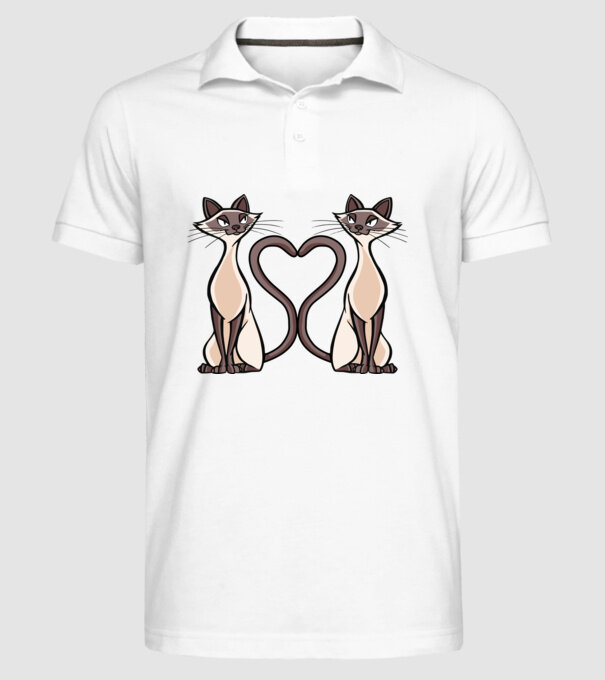 Pisicuțe Siameze model alb pe tricou