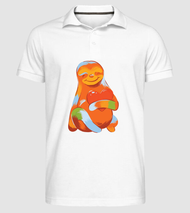 Leneș colorat model alb pe tricou