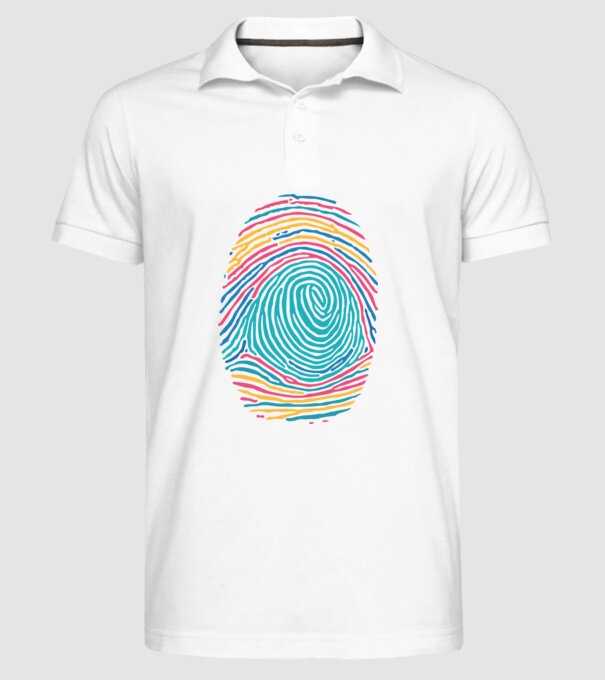 Amprentă curcubeu model alb pe tricou