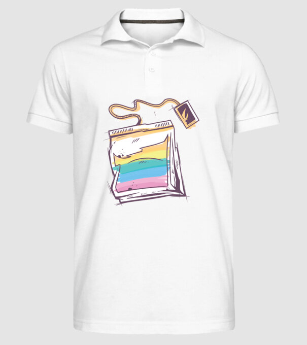 Filtru de ceai model alb pe tricou