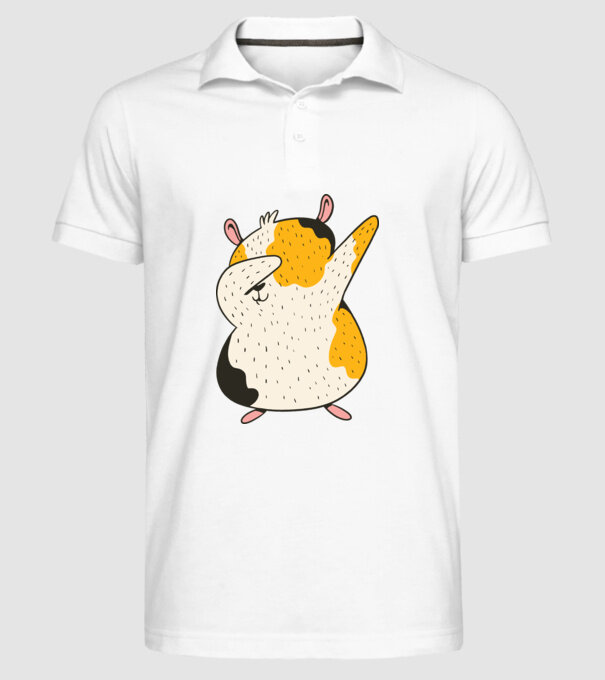 Porcușor de Guineea model alb pe tricou