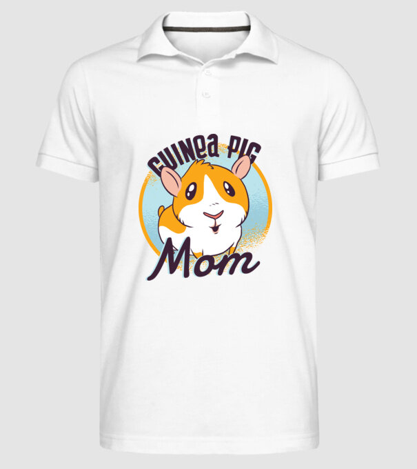 Mamă Porcușor de Guineea model alb pe tricou