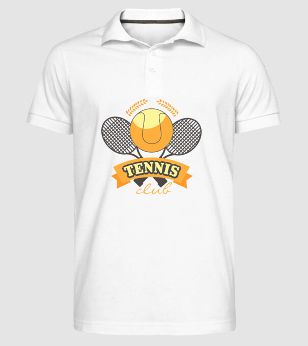 Tennis Club model alb pe tricou