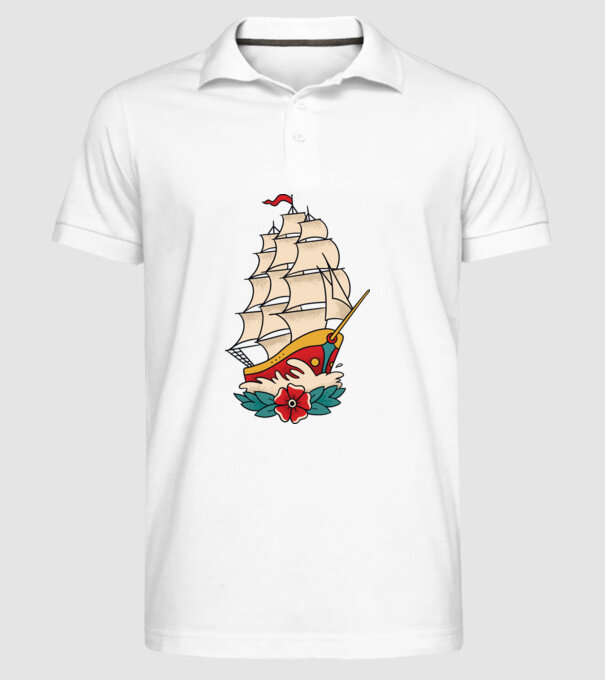 Vapor Tatuaj model alb pe tricou