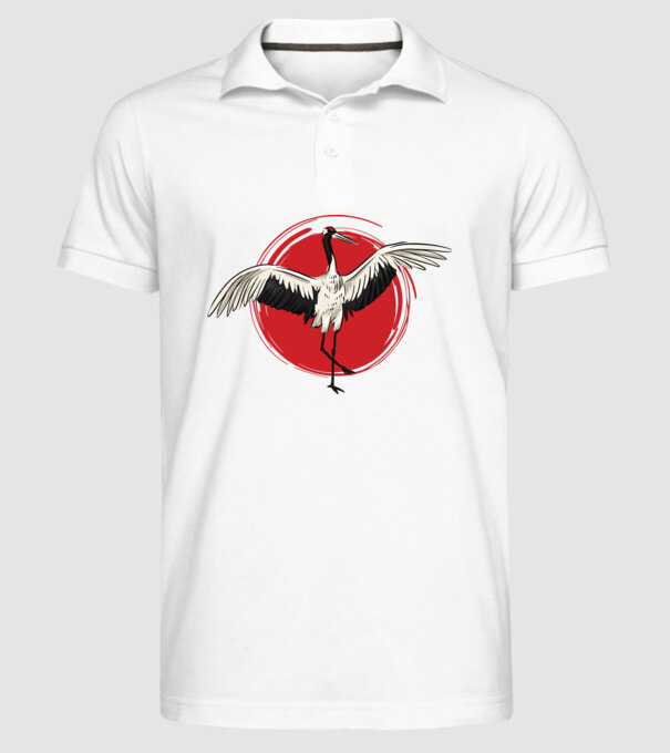 Pasăre Thai Chi model alb pe tricou