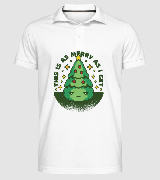This is as merry as i get tricou Crăciun model alb pe tricou