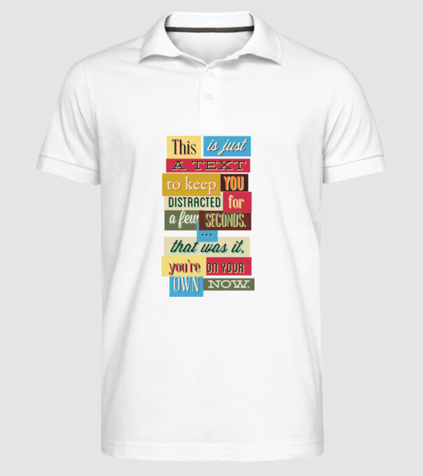 This is just a text to keep you distracted model alb pe tricou