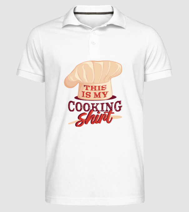 This is my Cooking Shirt model alb pe tricou