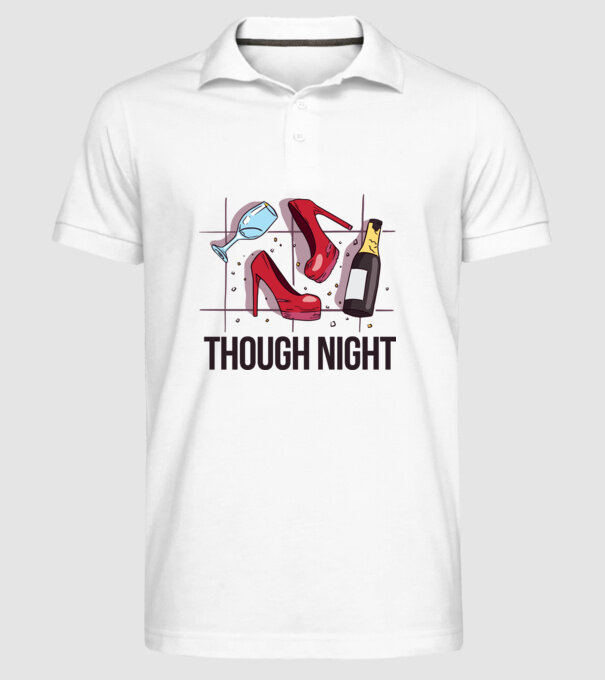 Though Night - seară grea model alb pe tricou