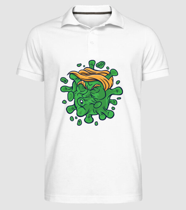 Covid Trump model alb pe tricou