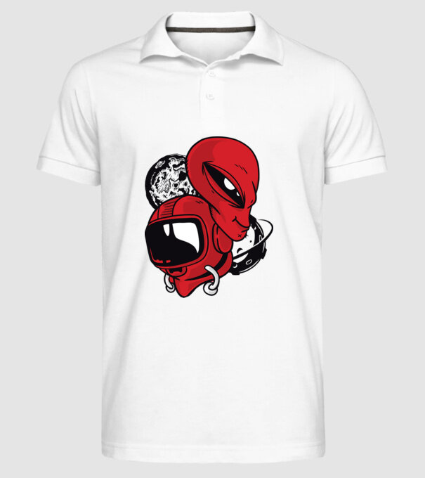 OZN Astronaut model alb pe tricou