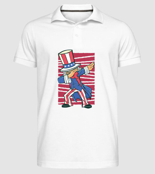 Uncle Sam DAB model alb pe tricou