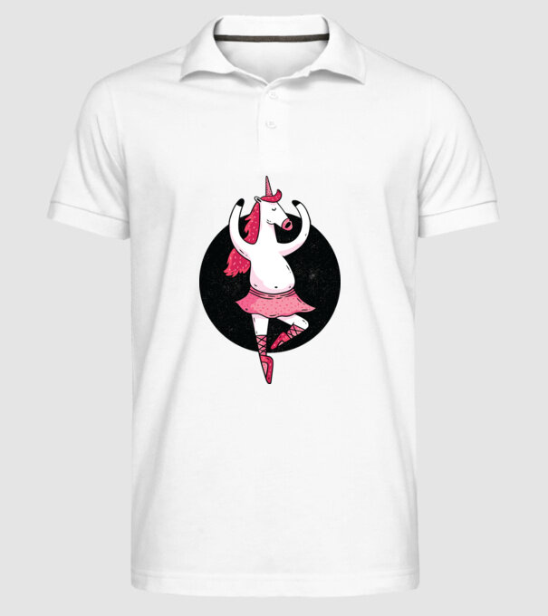 Unicorn Balet model alb pe tricou
