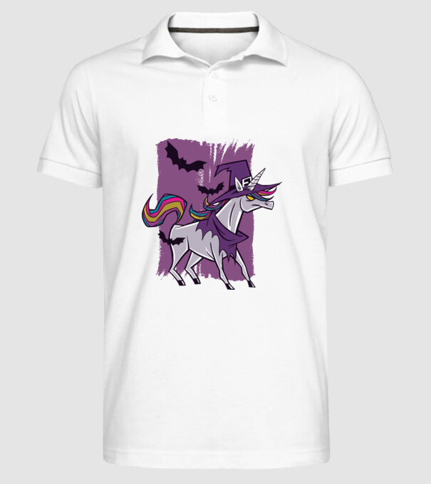 Unicorn vrăjitoare model alb pe tricou