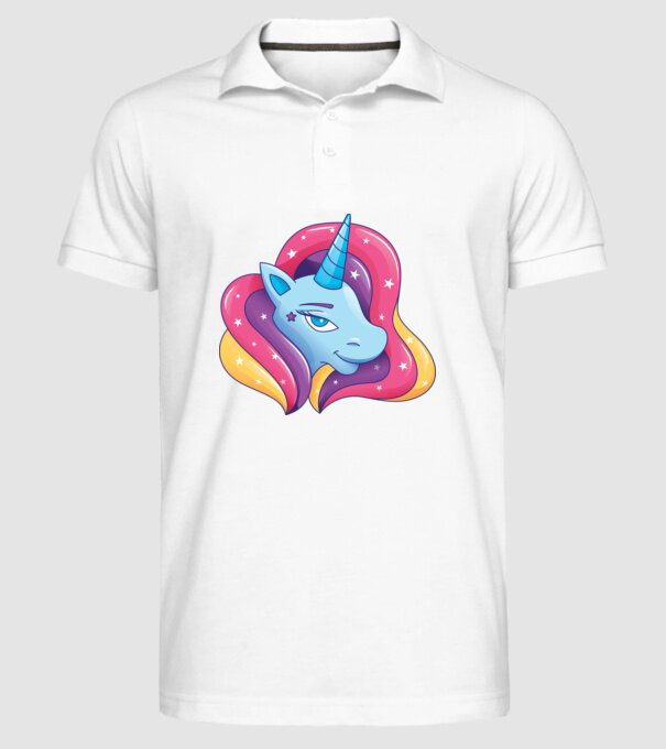 Cap de unicorn model alb pe tricou