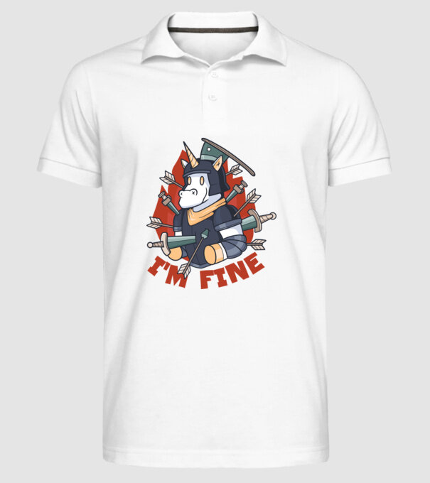 Cavaler Unicorn model alb pe tricou
