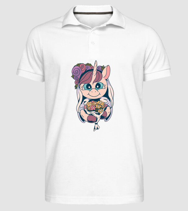 Unicorn Mireasă model alb pe tricou
