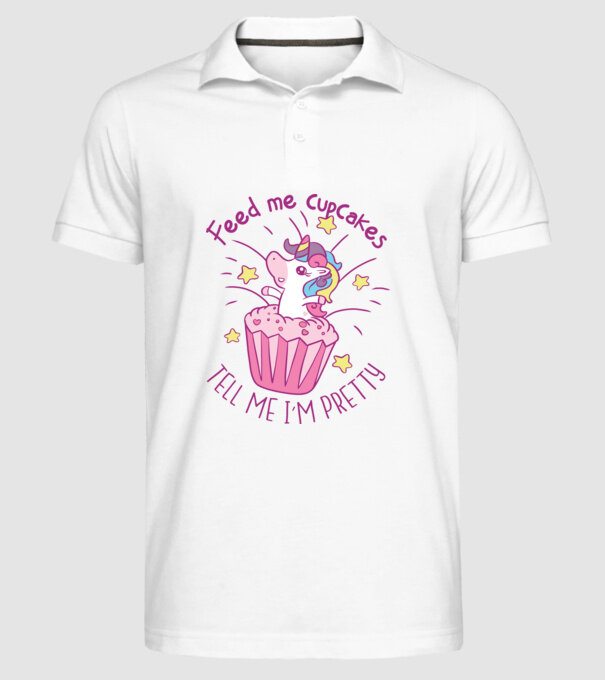 Unicorn Muffin model alb pe tricou