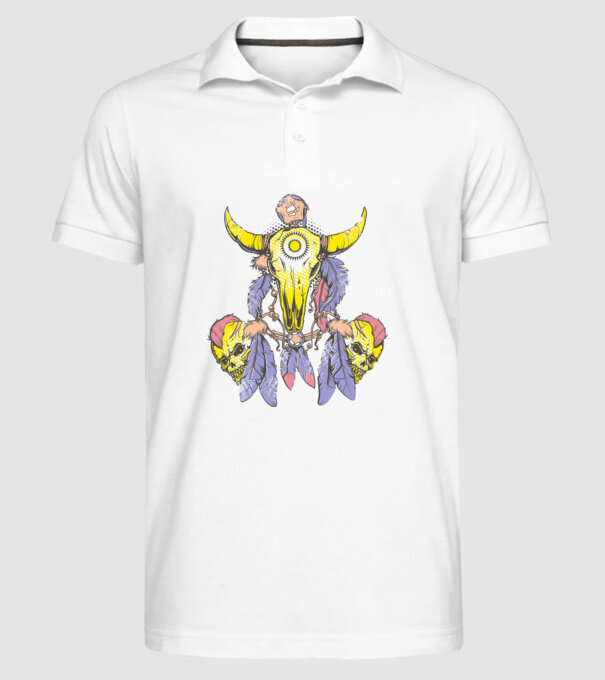 Hunter Talisman model alb pe tricou