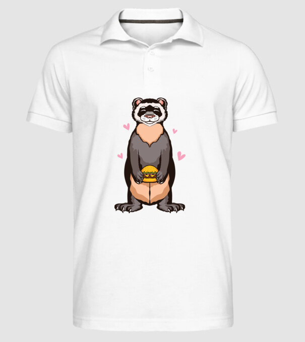 Dihor vânător model alb pe tricou