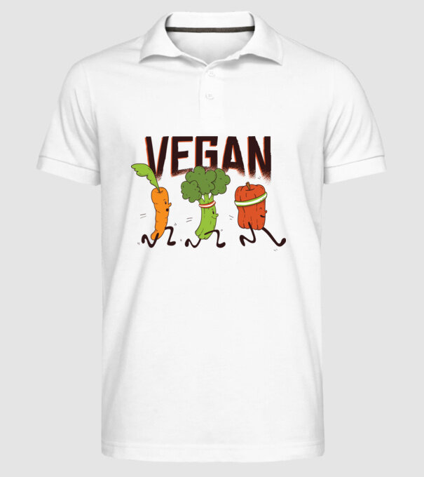 Legume vegan model alb pe tricou