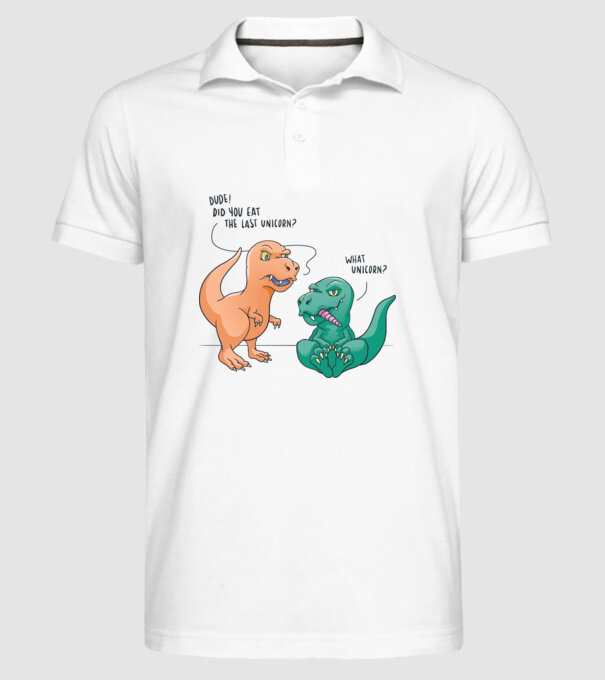 Tricou cu Dinozaur amuzant model alb pe tricou