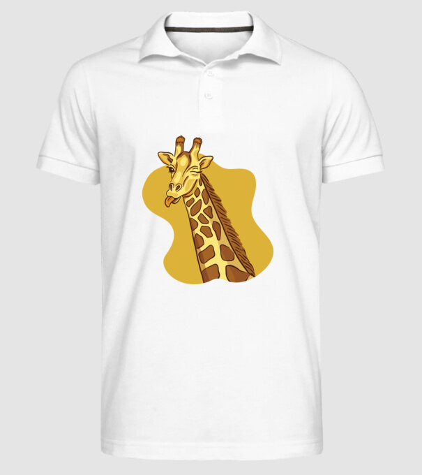 Girafă amuzantă model alb pe tricou