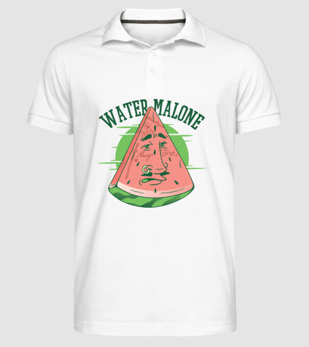 Water Malone model alb pe tricou