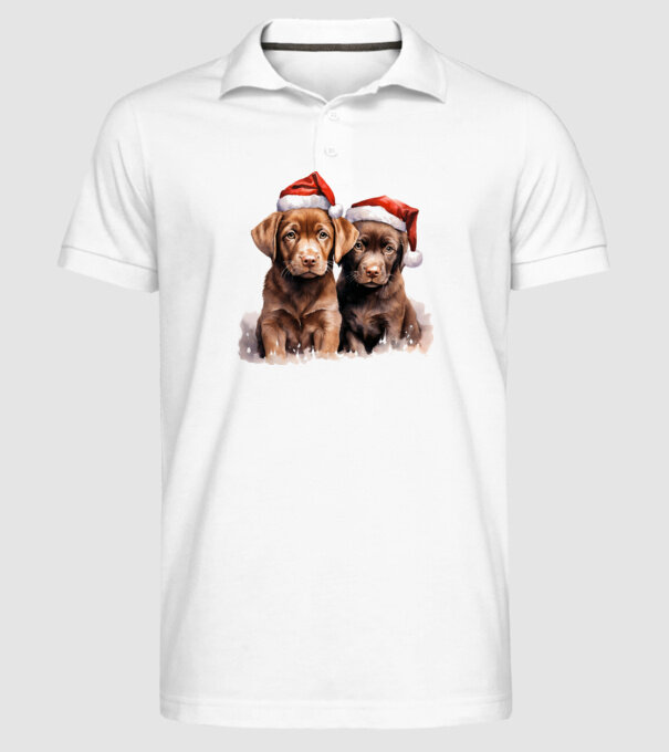 Catelusi Craciun Alb model alb pe tricou