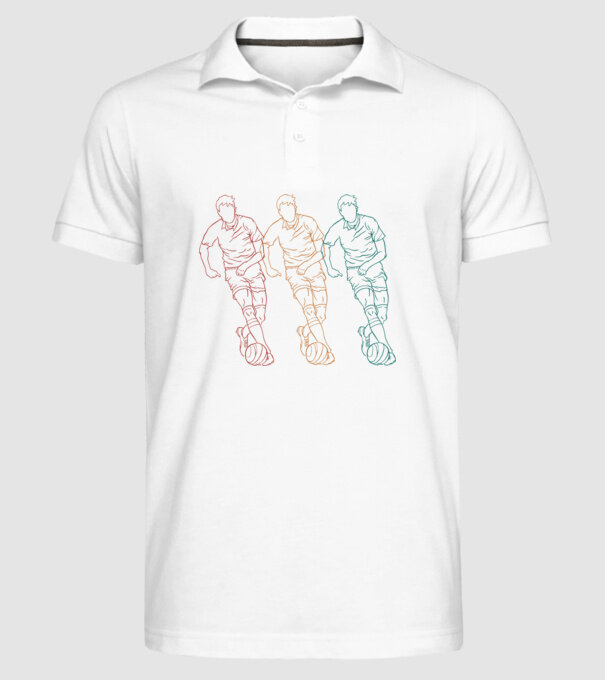 Fotbalist Retro model alb pe tricou